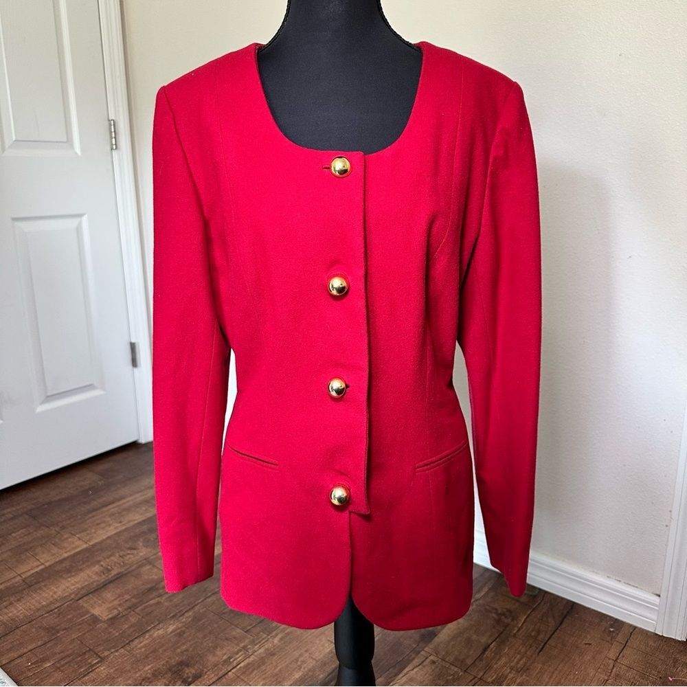 Crombie Cashmere & Wool Tailored Blazer 8